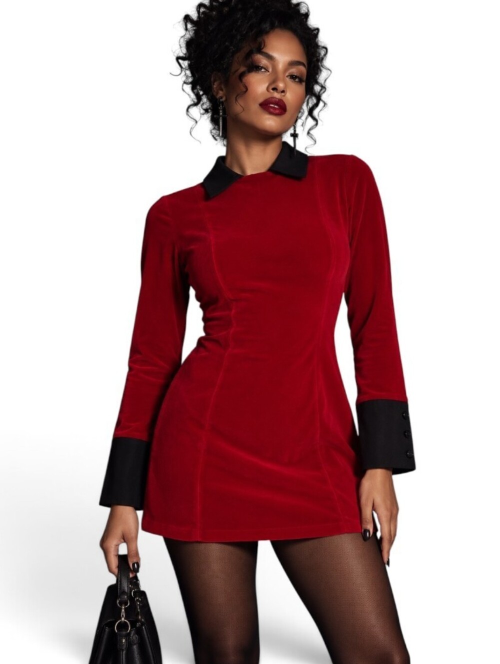 Killstar Fleur du Mal Red Velvet Mini Dress XS 2014 Gothic Occult Luxury